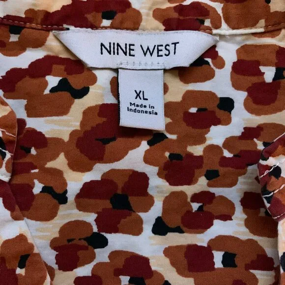 Nine West Puffed Sleeve Shirt - Picture 2 of 4